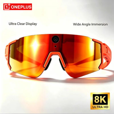 Gafas Inteligentes OnePlus AI con ChatGPT, Cámara 8K, 2400W, 32GB, Antivibración, Gafas de Sol Deportivas para Ciclismo, Video y Foto, Doble Micrófono, Gafas Antiviento
