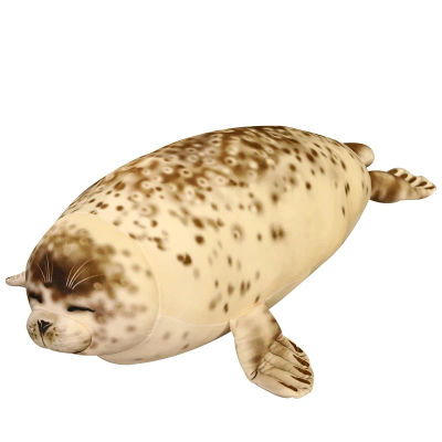 León marino gigante de la vida Real de 35-110cm, juguetes de peluche, almohada con sello de Animal relleno suave, muñeca tranquilizadora de simulación, regalo bonito para bebés y niños