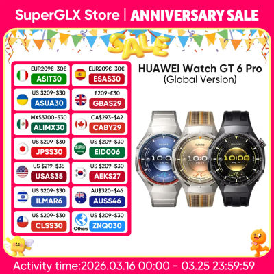 HUAWEI Watch GT 6 Pro Smartwatch Hasta 21 días de duración de la batería Versión global Reloj GT6 Pro Funciona perfectamente con iOS y Android NFC