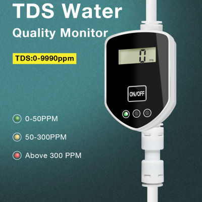 Monitor TDS en Línea 0-999 PPM, Medidor de TDS para Agua del Grifo, Filtro de Agua, Probador de Calidad del Agua para Agua Potable y Peceras, Monitoreo en Tiempo Real