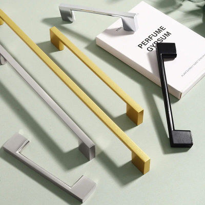 Manija del cajón de la puerta del armario nórdico minimalista moderno, manija sólida extendida de aleación de aluminio americana, accesorios para muebles