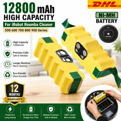 Batería de iones de litio de repuesto de 14,4 V y 12800 mAh para iRobot Roomba serie 500, 600, 700, 800, 900, 580, 620, 650, 770, 780, piezas de aspiradora