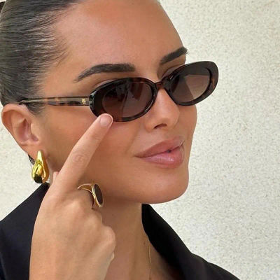 Gafas de sol ovaladas pequeñas para mujer, gafas de sol de diseño Vintage, gafas de sol femeninas sexis Retro Punk para hombre, gafas de sol para exteriores a la moda