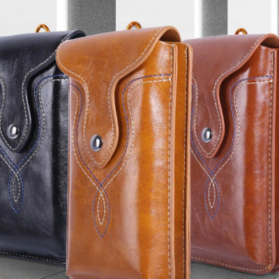 Funda de cuero con gancho para teléfono, bolsa colgante para cinturón, Clip para cinturón