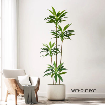 Árbol de planta Dracaena verde Artificial de 50-225CM, adorno para interiores y exteriores, planta falsa para el hogar, jardín, habitación, decoración de boda, halloween