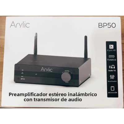 Arylic BP50 Bluetooth estéreo aptx HD Audio preamplificador receptor 2,1 canales Mini Clase D amplificador integrado para altavoces domésticos