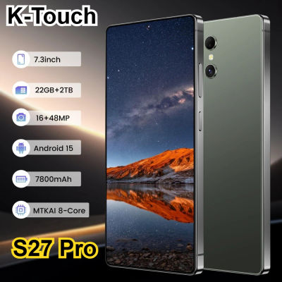 K-Touch Nuevo S27 Pro Smartphone Android 15 5G 7.3 HD Teléfonos Móviles 22GB 2TB 7800mAh Octa Core Teléfono Celular Desbloqueado Doble SIM Cámara de 16+48MP teléfono práctico