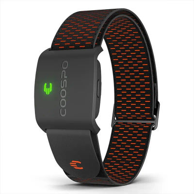 COOSPO HW9 Brazalete Monitor de Ritmo Cardíaco con Zonas HR/Calorias Sensor HRM para Fitness Ciclismo BLE5.0 ANT+ para Peloton,Zwift,Wahoo