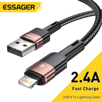 Cable USB Essager para Iphone14 13 12 11 Pro Max Xs Xr X SE 8 7 6 Plus línea de datos de teléfono móvil de carga rápida para Cable cargador de Ipad