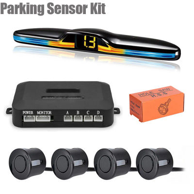 Nuevo Sistema de Sensor de estacionamiento LED, retroiluminación, Monitor Parktronic, Kit de pantalla, Detector de respaldo, asistente, 4 sondas