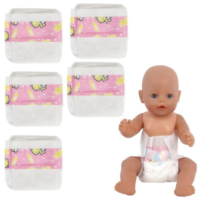 Pañales para muñecas bebés, pantalones, ropa para muñecas de 14-18 pulgadas y otras muñecas Similares, ropa interior para muñecas recién nacidas de 43cm, Baberos para muñecas, 1/3/5 Uds.