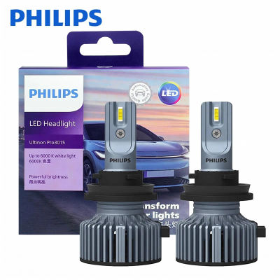 Philips LED H11 Ultinon Pro3015 12V/24V 6000K Lámparas LED para faros delanteros de automóvil de color blanco brillante, 2x