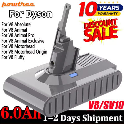 Para Dyson V8 aspiradora de mano absoluta para Dyson V8 SV10 batería 21,6 V 6000mAh batería de repuesto