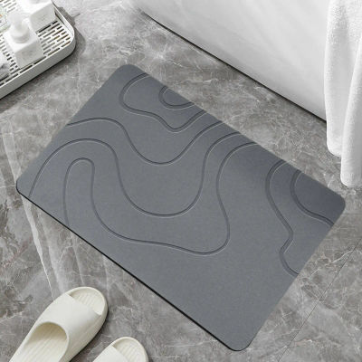 Alfombrilla de Baño de Piedra de Diatomita para Interiores, Alfombrilla de Ducha de Diatomita Suave, Absorbente de Agua y de Secado Rápido, Alfombras para Entrada