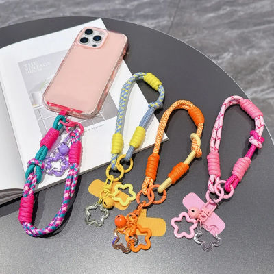 Correa de muñeca para teléfono, pieza de conexión para funda de teléfono, accesorios universales para funda de teléfono, colgante portátil con forma de estrella y campana.