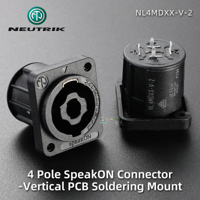Conectores Neutrik SpeakON de 4 Polos para PCB, para Altavoces y Amplificadores, Montaje Vertical/Horizontal, NL4MDXX-V-2 NL4MDXX-H-3