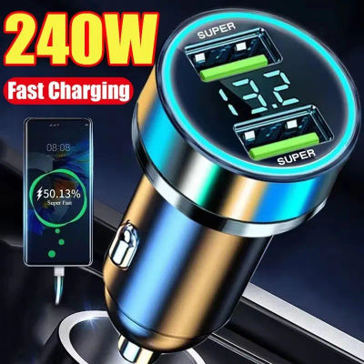 1/2 Uds 5V 3.1A cargador de coche adaptador Dual USB QC encendedor de cigarrillos voltímetro LED para todo tipo de teléfonos móviles carga rápida