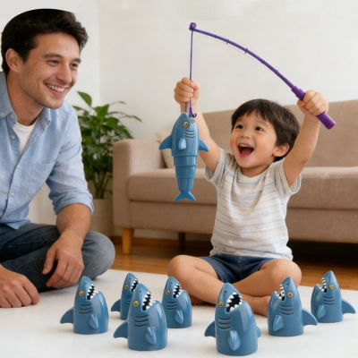 Juego de Mesa Interactivo de Tiburones para Padres e Hijos Fishing Master, Juegos Educativos de Mesa para Niños, Regalo de Cumpleaños para Bebés