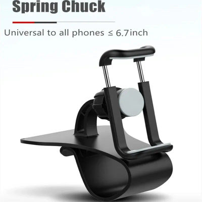 Soporte Universal para Teléfono de Coche 360 ° Soporte Giratorio para Tablero de Instrumentos con Agarre Automático para Teléfonos Inteligentes