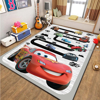 Alfombra de Carretera Cars McQueen para Sala de Estar, Alfombra de Coche, Alfombra para Suelo, Alfombra para Habitación Infantil, Alfombra para Guardería, Alfombra de Juego