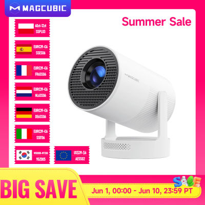 Proyector Ultra Portátil Magcubic HY300 4K con Altavoz, Enfoque Electrónico, 720P, 300ANSI, Android 11, BT5.4, para Cine en Exteriores y Hogar