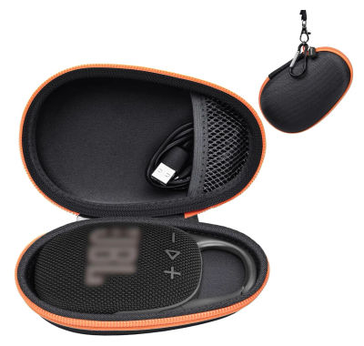 Estuche de Viaje para Altavoz Bluetooth JBL Clip 5/ Clip 4, Mini Altavoces Bolsa de Almacenamiento Portátil Protector - Sólo Caja (Negro)