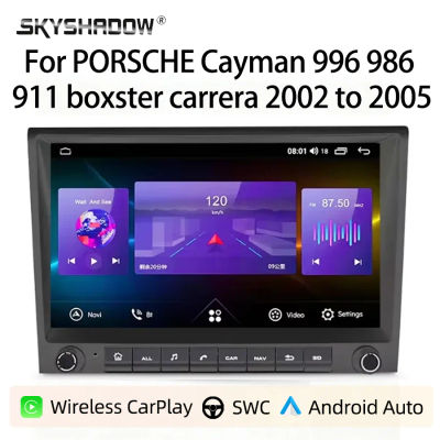 Radio para coche para Porsche 911 996 986 Carrera Boxster, reproductores multimedia de vídeo, CarPlay inalámbrico, navegación, Bluetooth, pantalla, radio.