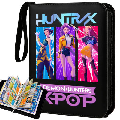 Álbum de Tarjetas KPop Demon Hunters con Cierre, Capacidad para 400 Tarjetas, Carpeta con Bolsillos, Funda para Tarjetas de Juego, Portafotos