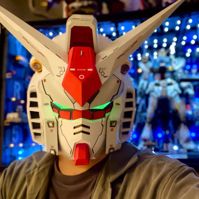 Vol.1 Rx-78-02 casco Cyber Punk 1:1 máscara Mech Robot casco con Control táctil ligero disfraz de Cosplay de moda chico juguete para regalo de Halloween