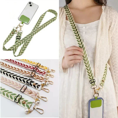 Cordón largo para teléfono, cadena cruzada para colgar al hombro, colgante de perlas, cuerda ajustable para teléfono, regalo para amigas, madres y chicas.