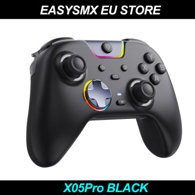 Control Inalámbrico EasySMX X05Pro 2.4G/Bluetooth para PC/Switch/Teléfono/Steam, Turbo, RGB y Vibración Personalizada, Joysticks con Efecto Hall