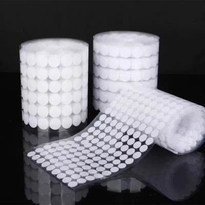 Pegatinas transparentes de puntos de 10/15/20 mm, cinta autoadhesiva de gancho y bucle, cinta adhesiva para bebés, monedas redondas