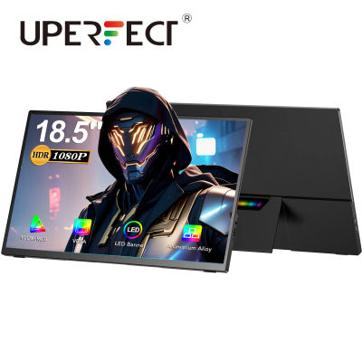 Actualizar el monitor de juego portátil de 18,5 pulgadas 120hz 1080p con el agujero VESA y la pantalla HDR ADS - IPS del monitor de expansión del ordenador portátil de soporte trasero para ordenadores