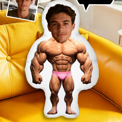 Almohada Personalizada, Foto Personalizada, Almohada con Forma de Músculo, Muñeco Masculino, Mini Almohada Personalizada
