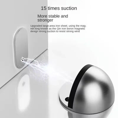 Tope de Puerta Magnético de Acero Inoxidable, Tope de Puerta Oculto de Alta Resistencia, Soporte de Puerta de Montaje en Pared, Herraje para Muebles de Mejora del Hogar