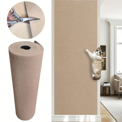 Alfombra rascadora para gatos, recortable, autoadhesiva, DIY, protector de muebles contra arañazos, para postes.