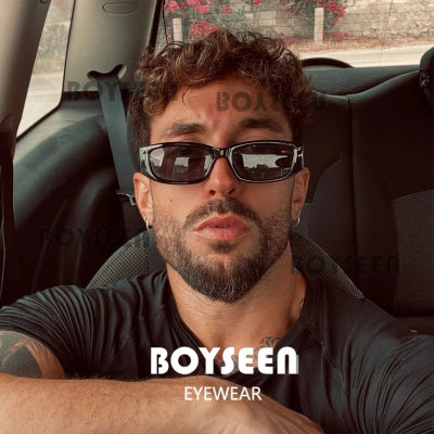Gafas de sol negras con montura estrecha estilo hip hop, gafas de sol naranjas retro sin esfuerzo para hombre UV400