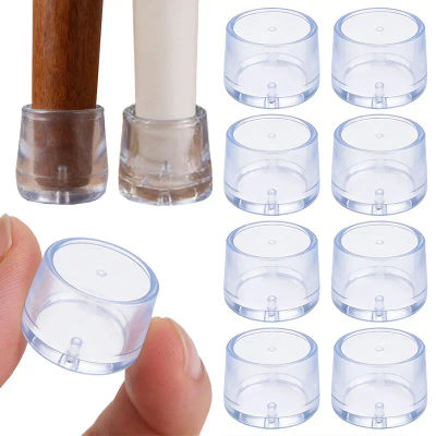 4/24 Uds. Protectores de Patas de Silla de Goma, Almohadillas Antideslizantes Transparentes para Mesas, Cubiertas para Patas de Muebles, Decoración