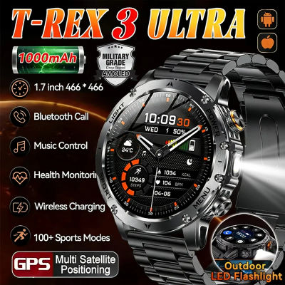 2025 nuevo GPS deportes al aire libre reloj inteligente hombres pantalla AMOLED linterna NFC ritmo cardíaco impermeable Bluetooth llamada 1000mAh SmartWatch