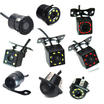 Cámara Trasera para Carro con 4 LED Visión Nocturna - Monitor de Estacionamiento Inversa Impermeable CCD con Ángulo Ancho y Vídeo HD - Universal para Todos los Vehículos