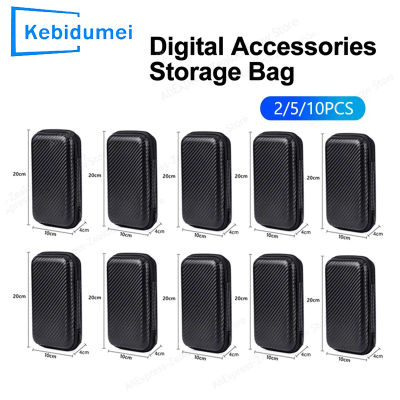  Bolsa de almacenamiento portátil Eva, bolsa para disco duro móvil, cable de datos, bolsa de protección con cremallera para cargador de teléfono, 2/5/10 Uds.