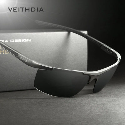 VEITHDIA, gafas de sol de aluminio y magnesio para hombre, gafas de sol polarizadas con revestimiento UV400, gafas de sol con espejo, accesorios para gafas de sol para exteriores para hombre 6588