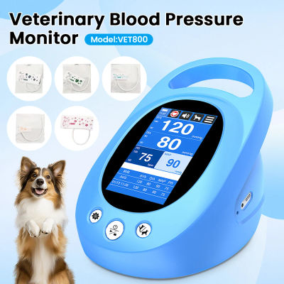 Monitor portátil de presión arterial para mascotas con pantalla IPS de 4,3 pulgadas y pantalla táctil para uso veterinario medidor de tensión NIBP