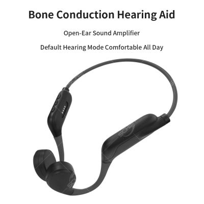 Audífonos de Conducción Ósea Bluetooth para Personas Mayores con Sordera Moderada a Severa, Diseño Impermeable Retroauricular para Llamadas