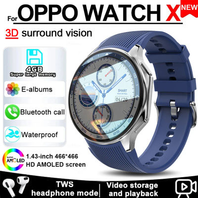 2024 nuevo para OPPO Watch X reloj inteligente 4G memoria música vídeo Bluetooth llamada IP68 impermeable AMOLED Smartwatch para auriculares TWS ﻿