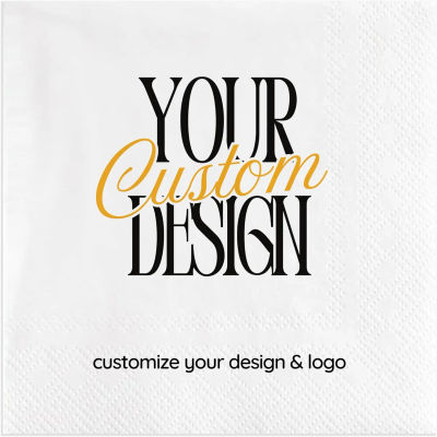 Servilletas de Papel Personalizadas con su Diseño para Bodas, Cócteles, Baby Shower, Cumpleaños, Despedidas de Soltera y Decoración