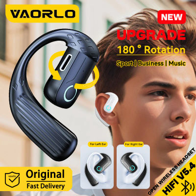 Auricular Inalámbrico Abierto Bluetooth 5.4 180 ° Auriculares universales con oreja izquierda derecha ajustable con rotación y micrófono para música deportiva de negocios