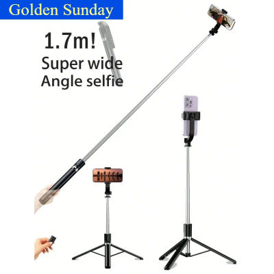 Palo de Selfie Inalámbrico de 1700 mm, Trípode para Teléfono, Soporte Extensible, Monopié Plegable para Teléfonos Inteligentes, Disparo Estable y Equilibrado