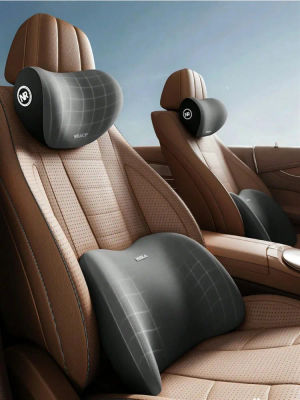 Reposacabezas de coche, soporte lumbar, almohada de hombro, almohada de coche, cojín de respaldo de cintura de algodón con memoria, productos automotrices para el hogar
