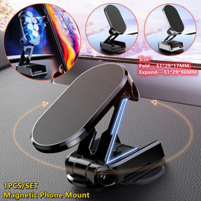 1 soporte magnético para teléfono 360. ° Soporte para teléfono inteligente con rotación para coche